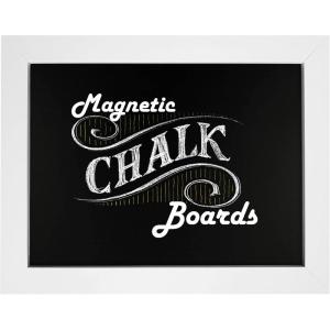 imageLoddie Doddie Large Magnetic Chalkboard  24quot x 36quot Rustic Frame Kitchen ampamp Home Decor  EasytoErase Hanging Black Chalkboard for Wall  BlackboardWhite Frame