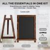 imageLoddie Doddie Chalk Board Easel  Dark Brown Rustic Wood Frame  Chalk Marker Holder ampamp Adjustable Stand  DoubleSided Display for Place Cards ampamp Vendor Booth Display