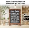 imageLoddie Doddie Chalk Board Easel  Dark Brown Rustic Wood Frame  Chalk Marker Holder ampamp Adjustable Stand  DoubleSided Display for Place Cards ampamp Vendor Booth Display