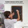 imageLoddie Doddie Chalk Board Easel  Dark Brown Rustic Wood Frame  Chalk Marker Holder ampamp Adjustable Stand  DoubleSided Display for Place Cards ampamp Vendor Booth Display