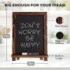 imageLoddie Doddie Chalk Board Easel  Dark Brown Rustic Wood Frame  Chalk Marker Holder ampamp Adjustable Stand  DoubleSided Display for Place Cards ampamp Vendor Booth Display