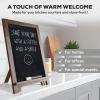 imageLoddie Doddie Chalk Board Easel  Dark Brown Rustic Wood Frame  Chalk Marker Holder ampamp Adjustable Stand  DoubleSided Display for Place Cards ampamp Vendor Booth Display