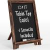 imageLoddie Doddie Chalk Board Easel  Dark Brown Rustic Wood Frame  Chalk Marker Holder ampamp Adjustable Stand  DoubleSided Display for Place Cards ampamp Vendor Booth Display