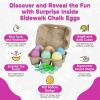 imageLoddie Doddie Sidewalk Chalk Eggs  Pack of 6 FlatBottom Assorted Colors  Chalk Eggs with Toys Inside  Ergonomic Oval Shape ampamp Kids Toys  Washable ampamp Outdoor Product