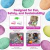 imageLoddie Doddie Sidewalk Chalk Eggs  Pack of 6 FlatBottom Assorted Colors  Chalk Eggs with Toys Inside  Ergonomic Oval Shape ampamp Kids Toys  Washable ampamp Outdoor Product