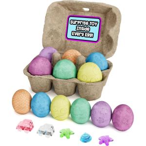imageLoddie Doddie Sidewalk Chalk Eggs  Pack of 6 FlatBottom Assorted Colors  Chalk Eggs with Toys Inside  Ergonomic Oval Shape ampamp Kids Toys  Washable ampamp Outdoor Product