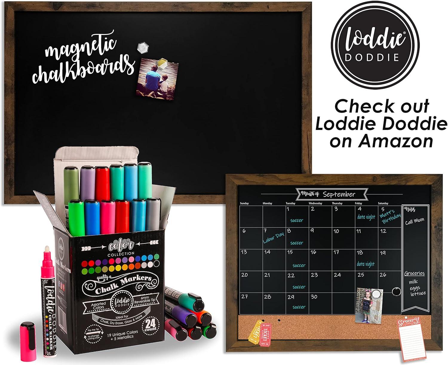imageLoddie Doddie Jumbo Chalkboard Markers ampamp Chalk Markers  8Pack Multicolor 15mm Chisel Tip  Erasable Chalk Art  Works on Glass ampamp Chalkboard Signs  Bold 15mm Lines for Blackboard Sign