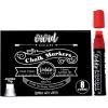 imageLoddie Doddie Jumbo Chalkboard Markers ampamp Chalk Markers  8Pack Multicolor 15mm Chisel Tip  Erasable Chalk Art  Works on Glass ampamp Chalkboard Signs  Bold 15mm Lines for Blackboard Sign